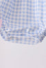 Blue ghost embroidery gingham bubble