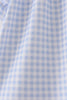 Blue ghost embroidery gingham dress