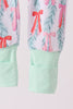 Green bow christmas tree bamboo zipper romper