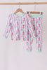 Green bow christmas tree bamboo pants set