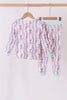 Green bow christmas tree bamboo pants set