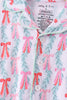 Green bow christmas tree bamboo pajama set