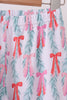Green bow christmas tree bamboo pajama set