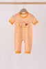 Orange Tennessee Go Vols Embroidery Romper