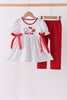 Red Alabama Roll Tide Embroidery Pants Set
