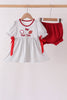 Red Alabama Roll Tide Embroidery Bloomer Set