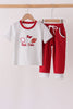 Red Alabama Roll Tide Embroidery Pants Set