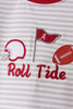 Red Alabama Roll Tide Embroidery Pants Set