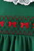 Forest bow smocked ruffle bloomer set