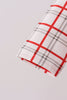 Red Plaid Santa Smocked Bow Bubble