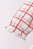 Red Plaid Santa Smocked Bow Pants Set