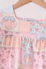 Pink pumpkin ruffle pants set