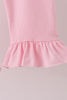 Pink pumpkin ruffle pants set