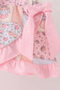 Pink pumpkin ruffle skorts set