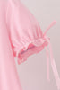 Pink pumpkin embroidery ruffle dress