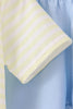 Yellow stripe pumpkin embroidery shorts set