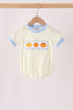 Yellow stripe pumpkin embroidery bubble
