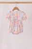 Pink pumpkin embroidery ruffle bubble