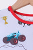 Blue Racing Car Bamboo Pajama Set