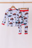 Blue Racing Car Bamboo Pajama Set