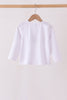 Blue train embroidery top
