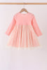 Pink gingerbread sequin tulle dress