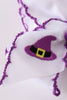 Purple witch hat embroidery crochet edge hair bow