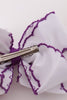 Purple witch hat embroidery crochet edge hair bow