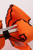 Orange ghost embroidery crochet edge hair bow