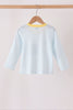 Blue Excavator Applique Stripe Top