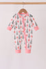 Pink Christmas Tree Bow Romper