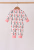 Pink Christmas Tree Bow Romper