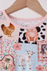 Pink Farm Animals Bamboo Pajama Set