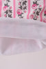Pink Floral Stripe Ruffle Raincoat