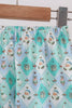 Green santa print ruffle pajama set