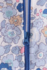 Blue Floral Ruffle Raincoat