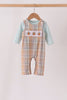 Sage Turkey Embroidery Plaid 2pc set
