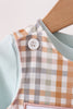 Sage Turkey Embroidery Plaid 2pc set