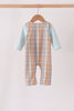 Sage Turkey Embroidery Plaid 2pc set