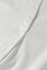 White Button Placket 3/4 Striped Sleeve Patchwork Rib Knit Top