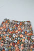 Khaki Cheetah Print Trim Split Long Western Skirt
