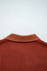 Gold Flame Velvet Flap Pockets Drop Shoulder Casual Shacket