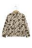 Brown Western Cow Print Cargo Pocket Denim Jacket