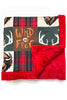 32" X 32" WILD & FREE BOYS BABY BLANKET. BL073003-32*32INCHES