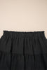 Parchment Plus Size Frilled Elastic Waist Lace Trim Boho Ruffled Shorts