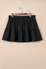 Parchment Plus Size Frilled Elastic Waist Lace Trim Boho Ruffled Shorts