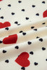 Red Dotted Heart Festive Valentine Blouse