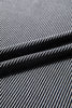 Black Twist Ribbed Exposed Seam Detail Long Sleeve Loose Top