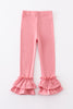 Pink ruffle double layered pants