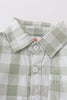 Sage plaid button down shirt